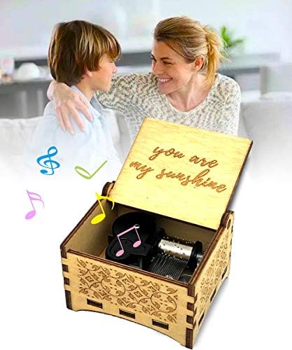 sweethomegift you is my sunshine box box de madeira vintage a laser gravado caixa de música caja de música natal, aniversário, presente sentimental