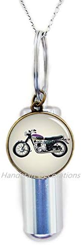 HandcraftCorations Motorcycle Cremation Urna Colar, amante de motocicletas, presente de motociclista, motociclista, motociclista,