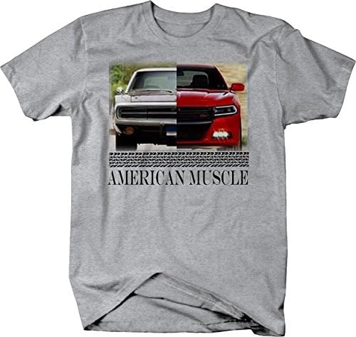 American American Hotrod Charger Modern Classic Hotrod Racing camiseta para homens preto