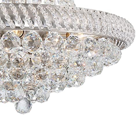 Viena espectro completo Diana níquel prata prata de cristal claro iluminação de lustres de 20 largura de 12 luzes de 12 luzes