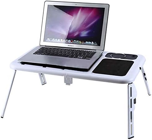 Tabela de computador de laptop dobrável Liruxun, mesa de computador dobrável, mesa de refrigeração da cama eletrônica, bandeja de TV