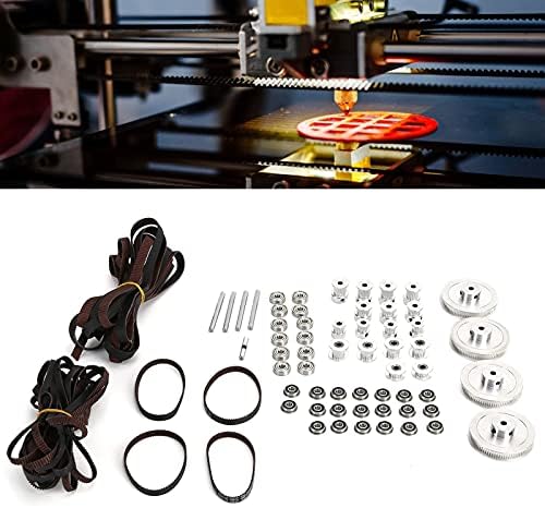 Polia de correia de cronometragem GT2, rolamentos de esferas de flange único Conjunto de correia de rodas síncrona resistente ao desgaste durável para Voron v2.4