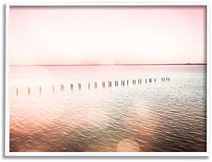 Stuell Industries Sunny Pink Ocean Posts Horizon Round Light Rays, Design de Amy Brinkman