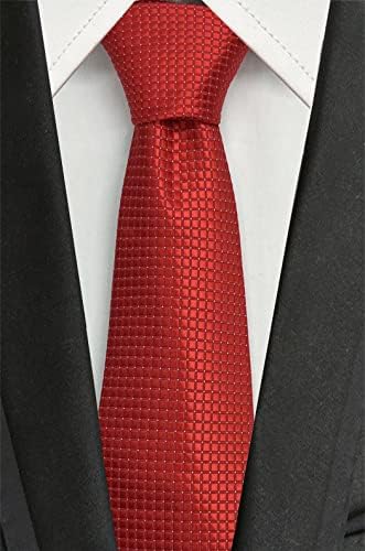 Wehug Men's Classic Solid Solid Tie Silk Tecla Cota Jacquard Neck Ties for Men