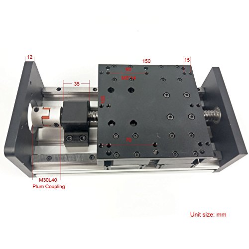 Dez alta 100 mm de comprimento de deslocamento de 3,94 polegadas, módulo de guia linear duplo de fuga de bola SFU1605 com 34