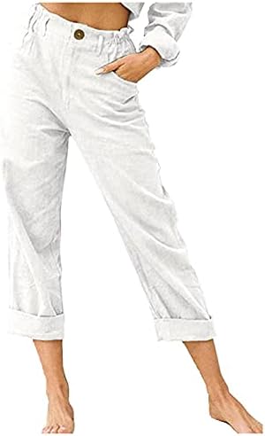 Calças de perna larga da cintura larga de Wocachi para mulheres, calças de vestido casual de verão