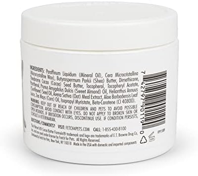 Palmer's For Pets Cocoa Butter Fragrância grátis em todo o bálsamo de relevo para cães | Cão de cães Soother Balm, Balm de pata de cachorro para pele seca e almofadas Fórmula de manteiga de cacau com vitamina E para animais de estimação