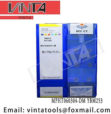 FINCOS 10PCS/LOTE YBD252 YBM253 YBG302 MPHT060304-DM CNC CARBIDO TurnS inserções-: YBM253 MPHT060304-DM, Diâmetro de Shank: 30pcs)