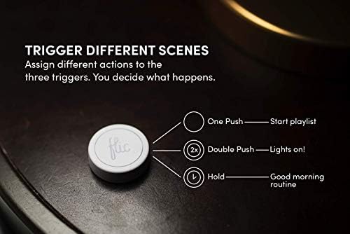 Botão Smart 2 FLIC 2 - Trigger Alexa e Apple HomeKit - Kit de partida 3 x FLIC 2 BOTTNS + 1 X FLIC HUB LR - SMART HOME CONTROL - Trabalha com Hue, LIFX, IFTTT, IKEA Trådri, Sonos, Spotify e muito mais…