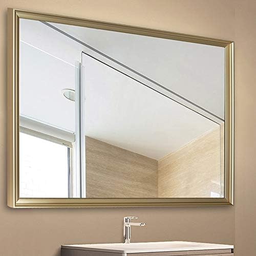 Espelho zxzb, luz européia em borda quadrada espelho de maquiagem HD HD à prova de desgaste à prova de desgaste espelho de parede