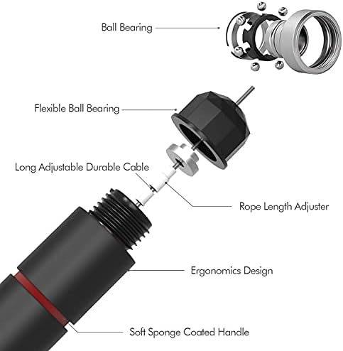 Pulando corda adulta - corda de salto de fitness, emaranhado de velocidade de pular velocidade de corda com rolamentos