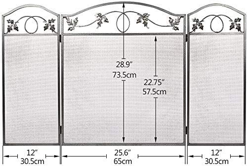 Bole da lareira de Amagabeli 15,5 x 7 pacote de lareira interna Tela 3 painel