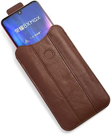 Capa de telefone vestível, coldre de telefone de couro de clipe de bolso compatível com iPhone11 Pro Max, XS Max, 8 Plus, 7