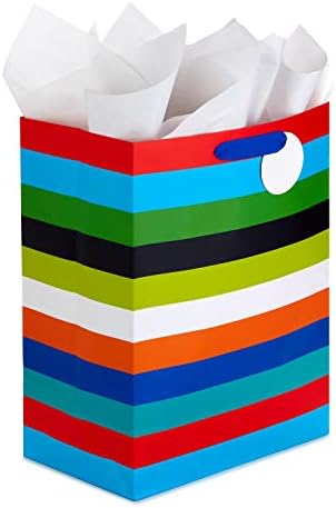 Hallmark 17 Bolsa de presente extra grande com papel de seda para aniversários, formates, chuveiros de bebê, dia dos pais