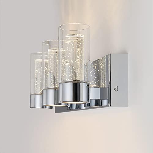 Luzes de vaidade do banheiro, luminárias de 3 luzes de banheiro luminárias de parede LED diminuídas, luz de banheiro moderna luz da