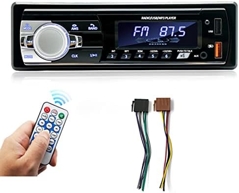 1 Din Car Radio Dual USB 12V BT FM AUX SD ISO SUPORTE DO SUPORTE REMOTO CONTROL