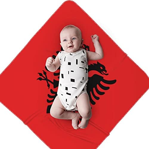 Bandeira da Albânia Clante de bebê recebendo cobertor para capa de swaddle para recém -nascidos