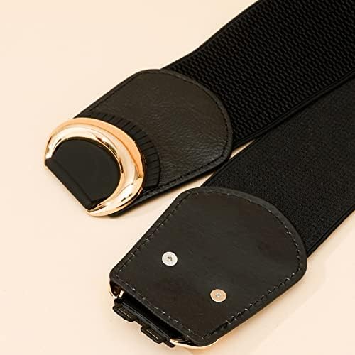 Senhoras Moda Atmosfera Cinturão larga Ciúda elástica decorativa Corrente de cinto versátil Cinturão agachado para homens