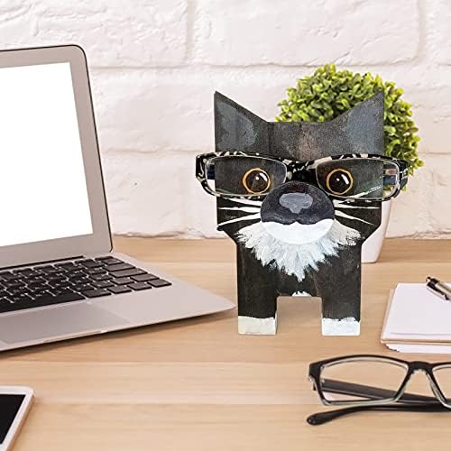 2022 Cute Eyeglass Holder Display Stands Fun Puppy Dog Cute Eyeglass Stand Arte Presente Home Decoração Busto da cabeça