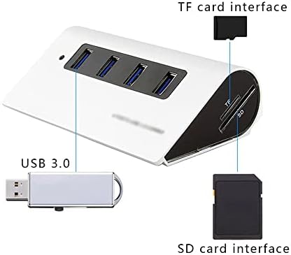 LMMDDP Hub múltiplo Expander Alta velocidade Separator Card Reader com adaptador de suprimento de combinação para laptop