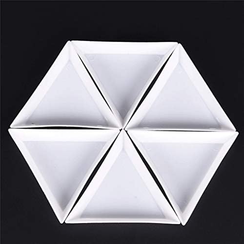 Uxzdx CuJux 6pcs/lote Ambiental PP Triangle Plate para contas de breads de jóias Recipientes brancos para contas exibem embalagens