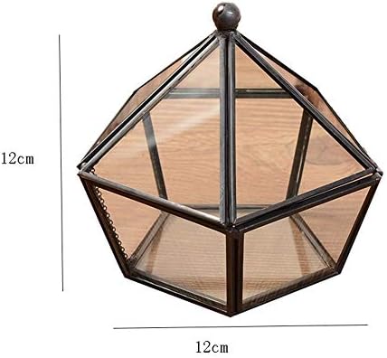 QTT Caixa de jóias Quadrado Copper Borge Jóias de vidro Baú transparente