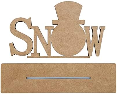 Decoração de Mantel Snow | Decorações de madeira da lareira | Decoração de Natal de madeira | Decoração de lareira