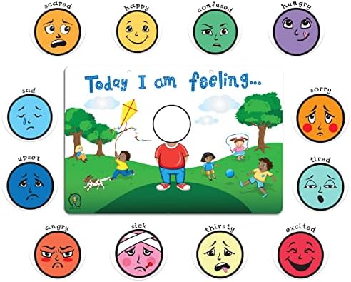Hoje estou sentindo o gráfico de sentimentos e a emoção em gráfico magnético ajuda de comunicação para atraso de fala não -verbal com autismo, necessidades especiais TDAH