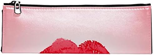 Bolsa de maquiagem de viagem sacos de maquiagem de bolsa de higieness à prova d'água para mulheres e meninas, padrão labial