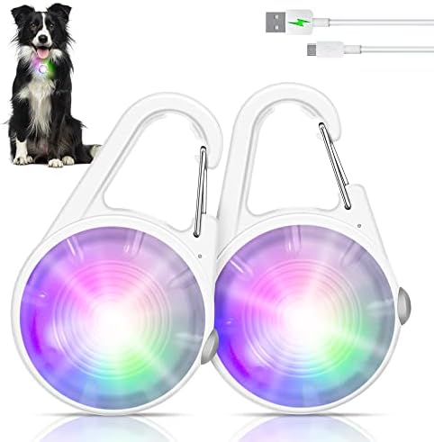 Luz de colarinho de cachorro, 4 modos Luzes de cães para caminhada noturna, luz de cachorro RGB Mudança de cor, luzes