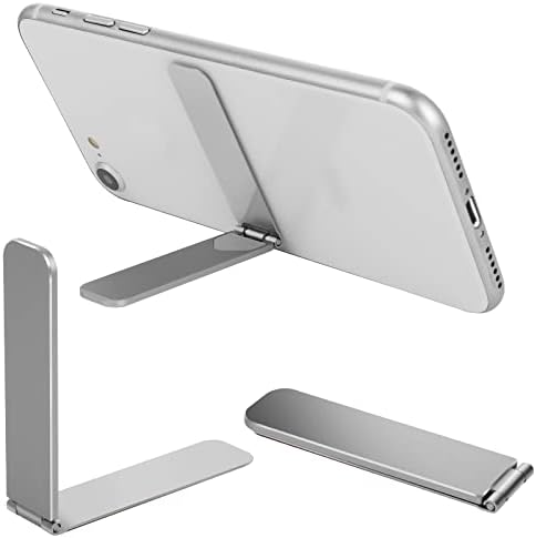 Portador de telefone celular Ultra Fin Cell Ultra, Mini liga de liga de liga de liga portátil Stand dobrável para comprimido de telefone celular Tablet