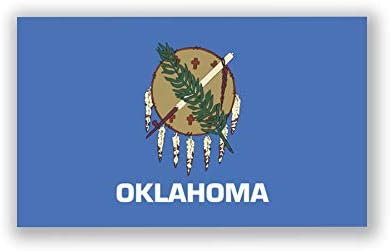 Ímã de bandeira do estado de Oklahoma | 5 polegadas por 3 polegadas | Ímã de serviço pesado de qualidade premium | Magnetpd342