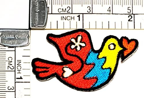 Kleenplus 3pcs. Mini fofinho fofinho de pomba vermelha costurar ferro em remendo apliques artesanal de roupas artesanais