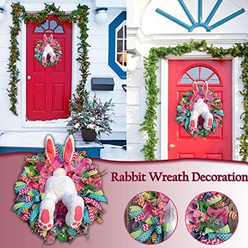 Com luzes Butt de coelhinho de Páscoa com orelhas de cartoon coelho forma fofa decoração ornamentos doces Christmas Christmas