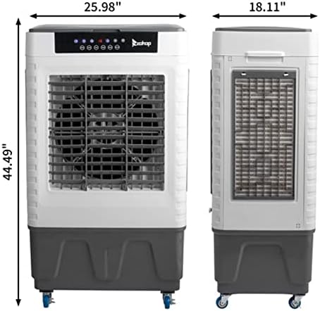 Cooler evaporativo, controle remoto e toque sem fio controles sem janela ar condicionado evaporativo portátil refrigerador