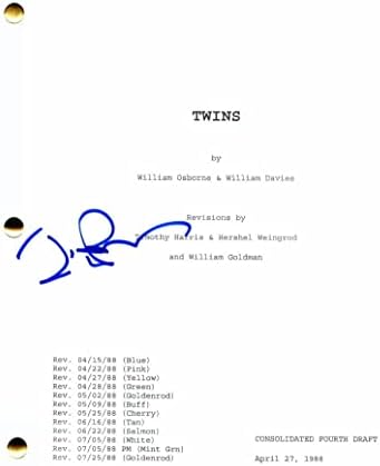 Ivan Reitman assinou o Autograph Twins Full Movie Script - estrelado por Arnold Schwarzenegger e Danny DeVito - Twins,