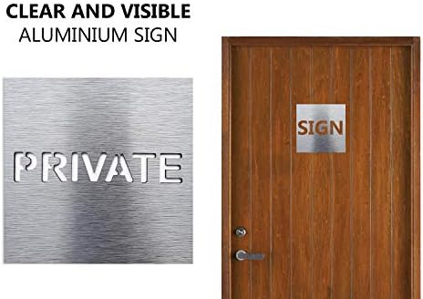 BsyDesign Aluminium Private Office Door Sign - Funcionários apenas adesivos de arte da parede - Planta apenas da equipe - sem sinal