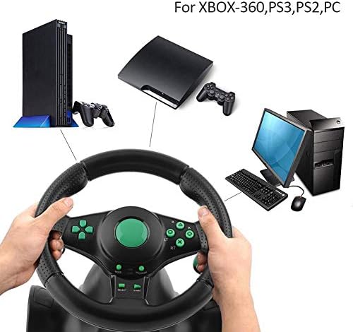 Gamepad de gamepad de jogo de corrida de carros Sthfficial 180 graus para Xbox-360/para PS3/PS4/PC Motor de Feedback Dual Motor