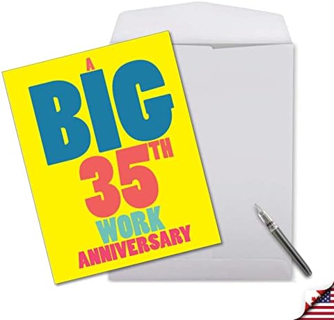 Nobleworks-Humorous 35th Milestone Anniversary Carting de US 8,5 x 11 polegadas com envelope Big, Jumbo 35 anos no