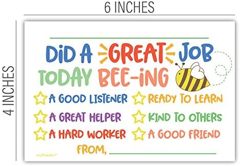 Cartões de incentivo à sala de aula de abelha