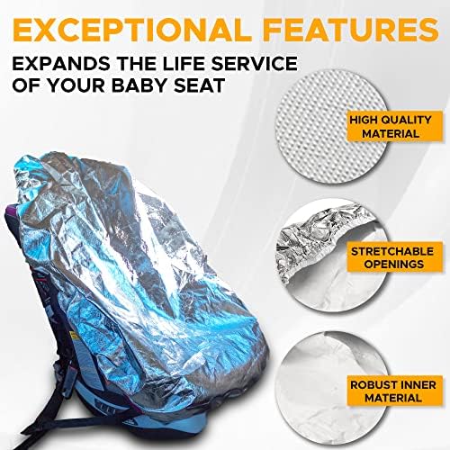 Econour Baby Car Seat Sun Shade Tampa | Assentos de carro infantil Protetor de calor mantém o seu assento de bebê para criança