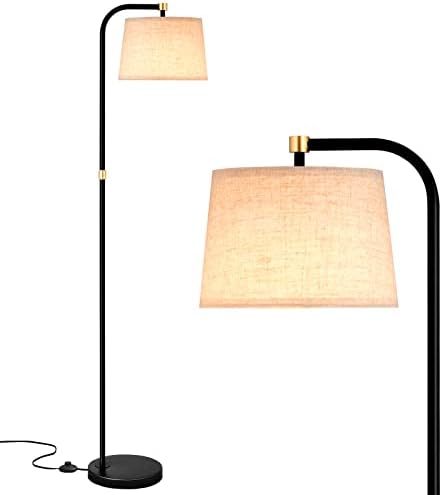 Lâmpada de piso de metal meisoda 2 tons de lâmpada diferentes, lâmpada de alcance moderno de arco moderno 3 lâmpada LED de temperatura