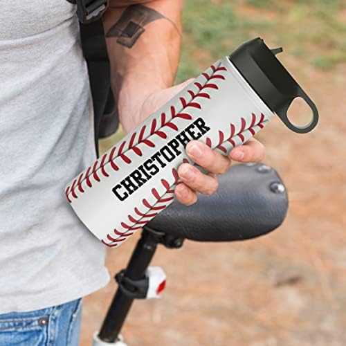 Presentes de beisebol de Wowcugi para homens homens crianças Husts personalizados Hit Baseball Garrafa de água Isolada