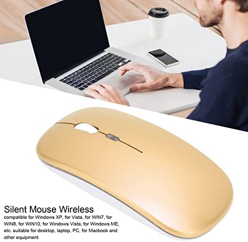 Zhiyavex 2.4g mouse ergonômico sem fio, 800/1200/1600 ratos ópticos de computador DPI ajustáveis, mouse silencioso