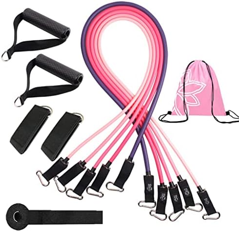 ZJHYXYH 16 PCS/SET Women Fitness Resistance Bands 100lbs 150lbs Cinturão de treinamento de ioga Pull Rope Gym Equipment TUBE