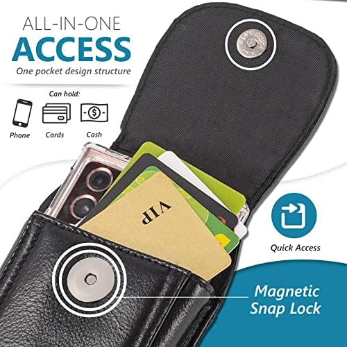 Casos de cinto Hengwin 2 Pack Leather Phone Coldters Bolsa com clipe de cinto de cinto para iPhone 14 Pro Max 14 Plus