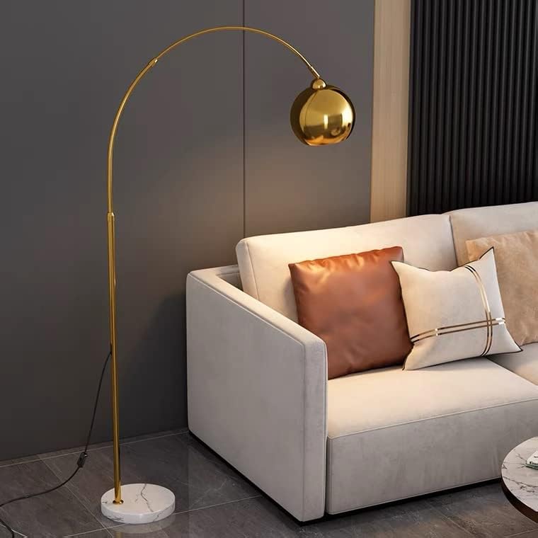 LightInthebox Modern Led arco Lâmpada luminária de ouro lâmpada de latão de latão com lâmpada de mármore