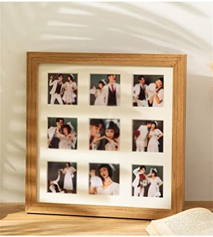 Mfchy Hollow Nine-Frame Fotos Stand Photos de casal com papel de papel tridimensional na parede de armação de suspensão