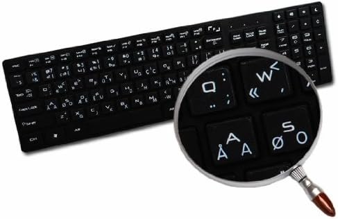 Programador Dvorak adesivo para o teclado White Lettering Fundo transparente para desktop, laptop e notebook é compatível com a Apple
