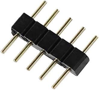 50pcs preto 5 pinos tira led de tira de luz adaptadora de 5 pinos RGBW Conector de LED para RGB 3528 5050 tira de led tira